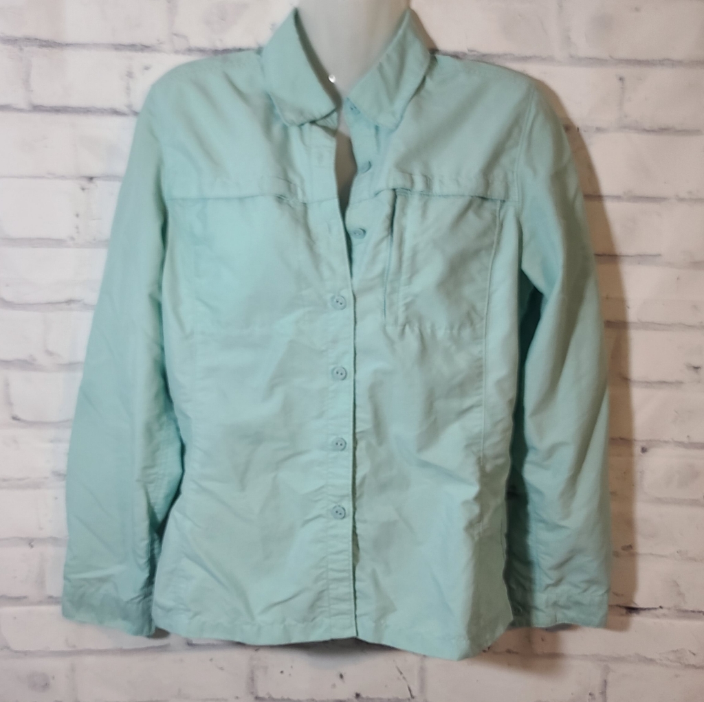 Ll Bean Women's Tropicwear Sun Protection Fishing Shirt Xs Flawed/As Is